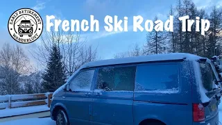 Campervan roadtrip to skiing in the Alps