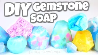 DIY GEMSTONE SOAP - Soap Making For Beginners | SoCraftastic