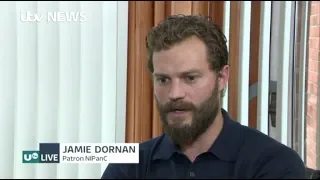Jamie Dornan TV Interview with UTV at the launch of NI PanC 1.08.18