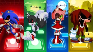 Sonic Exe vs Tails Exe vs Amy Exe vs Knuckles Exe Tiles Hop EDM RUSH!