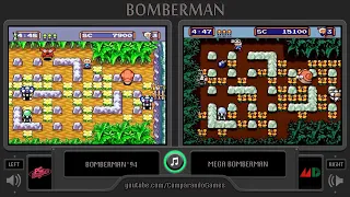 Bomberman '94 vs Mega Bomberman (Pc Engine vs Sega Genesis) Side by Side Comparison | VCDECIDE