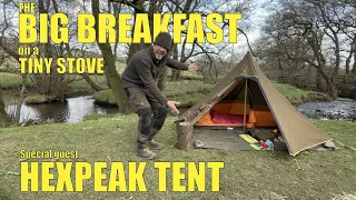 WILD CAMP WITH HEXPEAK TENT | CAMP COOKING | OPEN FIRE | TRANGIA MINI STOVE | WOODLAND CAMP