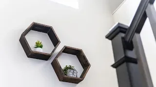 ($7 DIY Build) Floating Hexagon Shelves