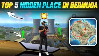 Top 5 Hidden Places in Bermuda | Hidden Places In Free Fire | BR Rank Push | Garena Free Fire | FF