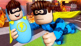 Born Into A SUPERHERO FAMILY! (A Roblox Movie)