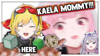 Kaela becomes Calli and Biboo's Minecraft SUGAR MOMMY !!!!!