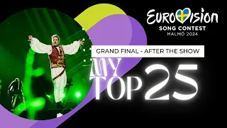 Eurovision 2024 | My Top 25 | Grand Final - After The Show