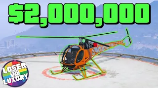 Buying GTA 5 Online's $2 Million BEST HELICOPTER | GTA 5 Online Loser to Luxury EP 30