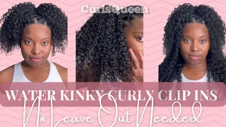 NO LEAVE OUT NEEDED | Trendy Styles using Curly Clips Ins | ft. CurlsQueen 💕