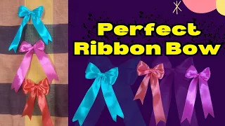 How to make the perfect ribbon bow | DIY ribbon bow |  simple satin bow | Gift Wrapping Land