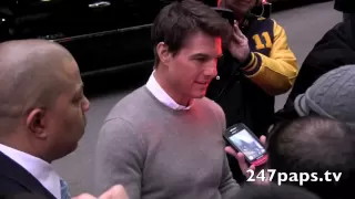 Tom Cruise Rocks The Fans at the Dave Letterman Show in NYC