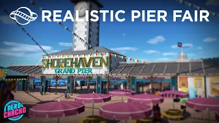 ENTRANCE AREA! - Realistic Planet Coaster PIER Park Series - #1 - Shorehaven Pier