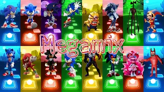 Sonic prime VS Minions exe VS Shadow VS Sonic exe VS Others || Megamix || Tileshop EDM Rush