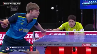 Truls Möregårdh Returns Lim Jonghoon's Cross-Court Shots