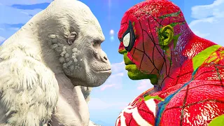 White King Kong vs Spider-Hulk - What If Battle Superheroes