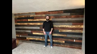 DIY Shiplap Wall with Burning the Wood