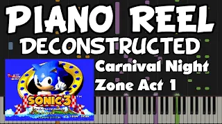 Sonic 3 and Knuckles - Carnival Night Zone Act 1 - Piano Reel Deconstruction