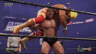 WWE 2K22 (PS5) - Brock Lesnar vs. Hulk Hogan Smackdown 2002 Ruthless Aggression (20230213_010422)