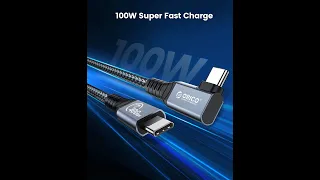 ORICO 雷電4 數據線 Thunderbolt 4 40Gbps USB-C L-Cable Support PD 100W and Full 8K@60Hz Resolution [TBW4]