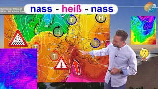 Wie stark & lang wird der Hitze-Peak nächste Woche? Wie viel Regen kommt? Kurz-Ausblick bis Oktober.