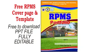 RPMS PORTFOLIO cover design and template 2021-2022 PPT Editable