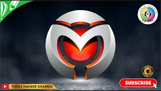 3D M Logo Design in Corel | Tools Hacker Graphix