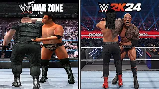 Rock Bottom Evolution in WWE Games!!! (WWF War Zone - WWE 2K24)