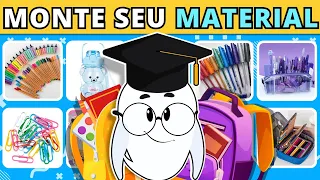 🎒📚 MONTE SEU MATERIAL ESCOLAR | ✏️ Veja como seria seu Material Escolar | #quiz #buuquiz