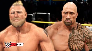 WWE 2K23 - Brock Lesnar Vs The Rock FULL GAMEPLAY ( 60fps 4k gameplay)#wwe2k23