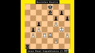 Jose Raul Capablanca vs Borislav Kostic || Petrov Defense || Capablanca - Kostic, 1919 #chess