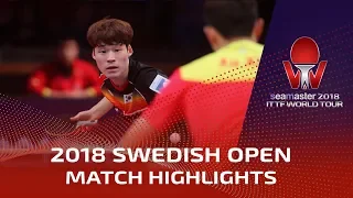 Xu Xin vs Jang Woojin I 2018 ITTF Swedish Open Highlights (1/4)
