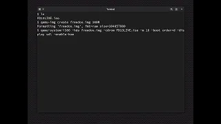 How to install FreeDOS using QEMU