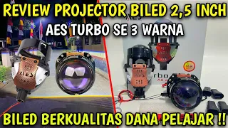 REVIEW PROJECTOR BILED 2,5 INCH AES TURBO SE 3 WARNA #biledprojector