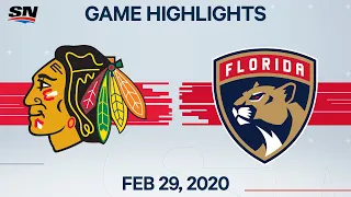 NHL Highlights | Blackhawks vs. Panthers - Feb. 29, 2020