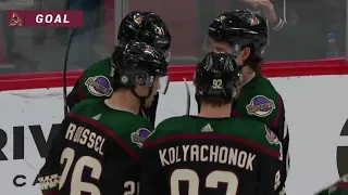 Vladislav Kolyachonok gets his first NHL assists on Eriksson's goal vs Kings (23 feb 2022)