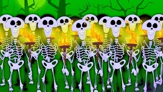 Skeletons March | Scary Nursery Rhymes For Children | Happy Halloween