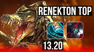 RENEKTON vs AATROX (TOP) | 800+ games, 5/1/3, 1.2M mastery | KR Master | 13.20