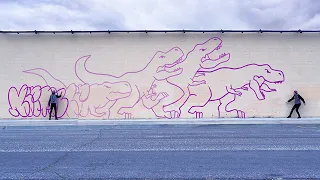 I Made an Epic Animation on this 100 Foot Wall!