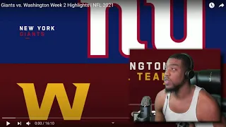 Giants vs. Washington Week 2 Highlights | NFL 2021 (REACTION)