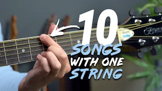 Top 10 ONE String Songs For ACOUSTIC Guitar
