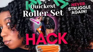 Quick Roller Set HACK for Natural Hair | Never Struggle Again! Beginner Friendly