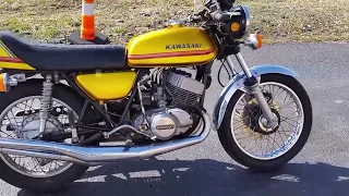 1973 H2 H2A 750 H2A triple 2 stroke sideways burn out