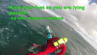 Remounting an elite surfski in extreme conditions