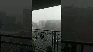 Bronx NY got hit with a thunderstorm