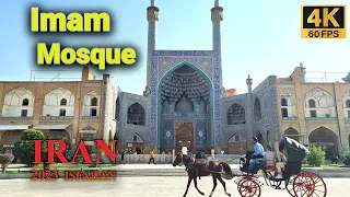 Isfahan Shah Mosque is a masterpiece of Iranian architecture - 4K Walking Tour