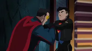 Superboy, Steel and Cyborg Supermen vs Eradicator | Reign of the Supermen