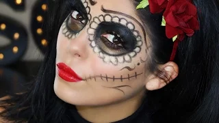 EASY SUGAR SKULL HALLOWEEN MAKEUP TUTORIAL | SCCASTANEDA