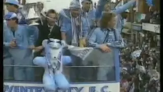 Coventry City FA Cup Final 1987 - Open-top bus victory parade footage