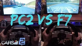 Forza Motorsport 7 vs Project Cars 2 On A Steering Wheel  |  PC 4K