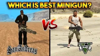 GTA 5 VS GTA SAN ANDREAS : WHICH IS BEST MINIGUN?